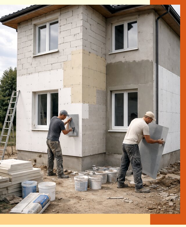 Утепление дома из газобетона в Апшеронске от 4304 руб./м² — заказать у ТепломастерПшр